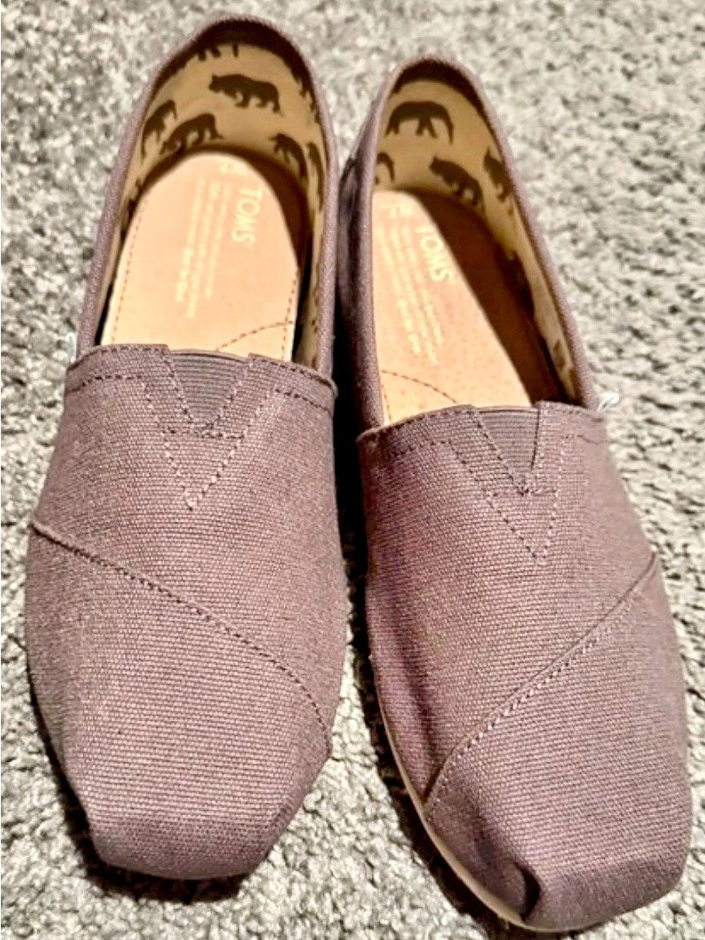 TOMS Alpargata Classic Slip-On Canvas Flats Brown